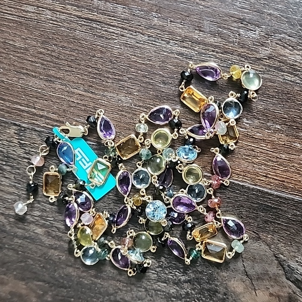 Effy 14KY Multi Gemstone necklace - Picture 2 of 4